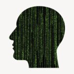 AI matrix head clipart, illustration