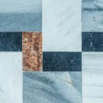 brown black and white tiles