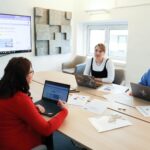 marketing specialists at a meeting