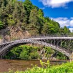 architectural photography of bridge
