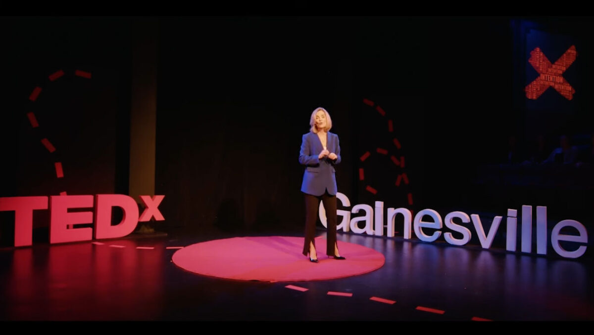 Bonnie Habyan speaking at TEDx