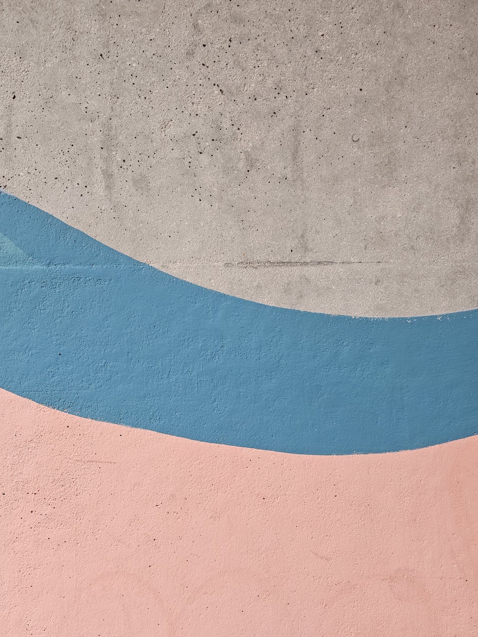 concrete wall with painted mural