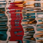 colorful buildings reflection in water