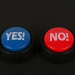 big bright buttons on black surface