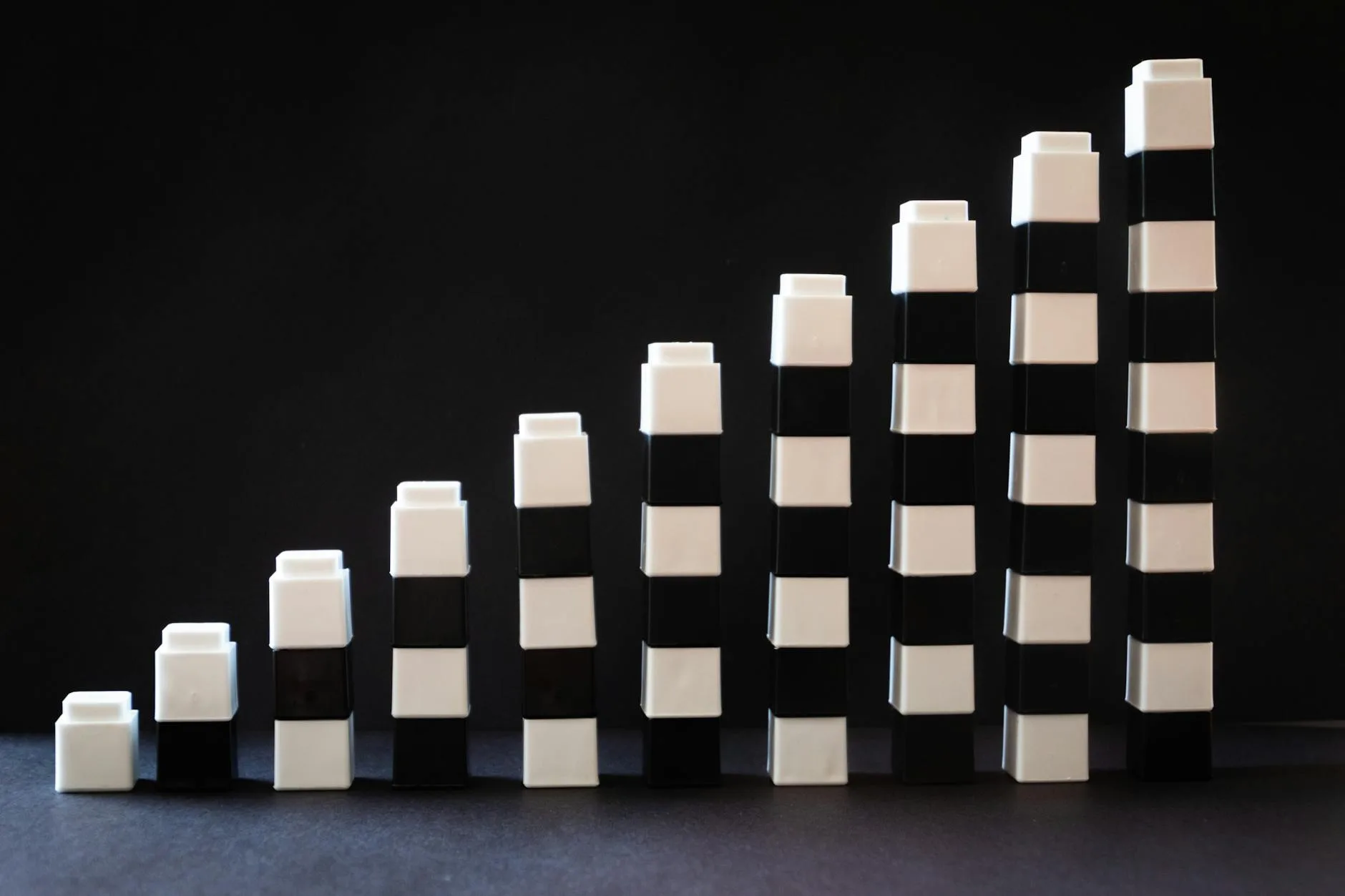 pile of white and black boxes