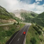 Car driving on highway
