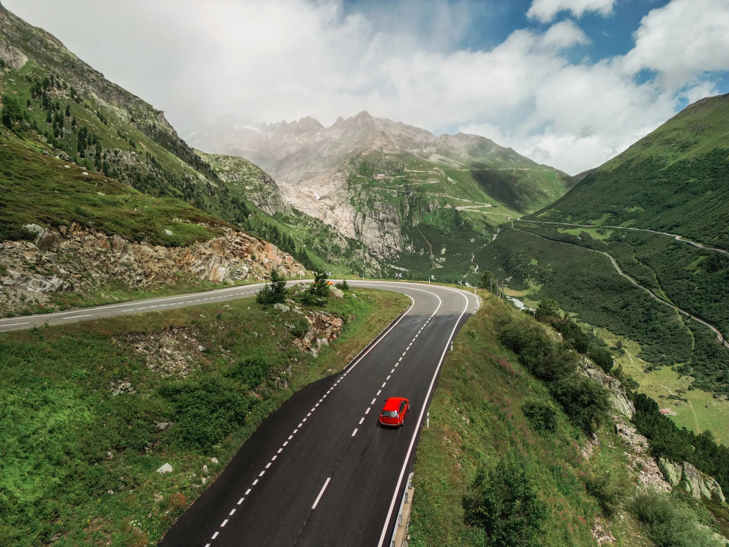 Car driving on highway