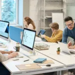 people working in front of the computer