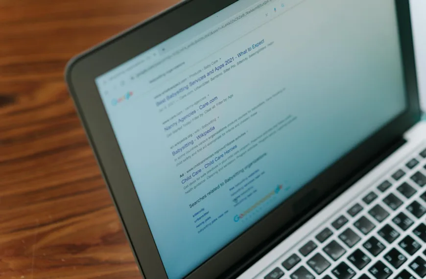 google browser on laptop