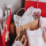 paper bags near wall