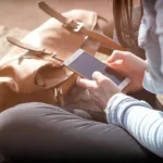 person using android smartphone