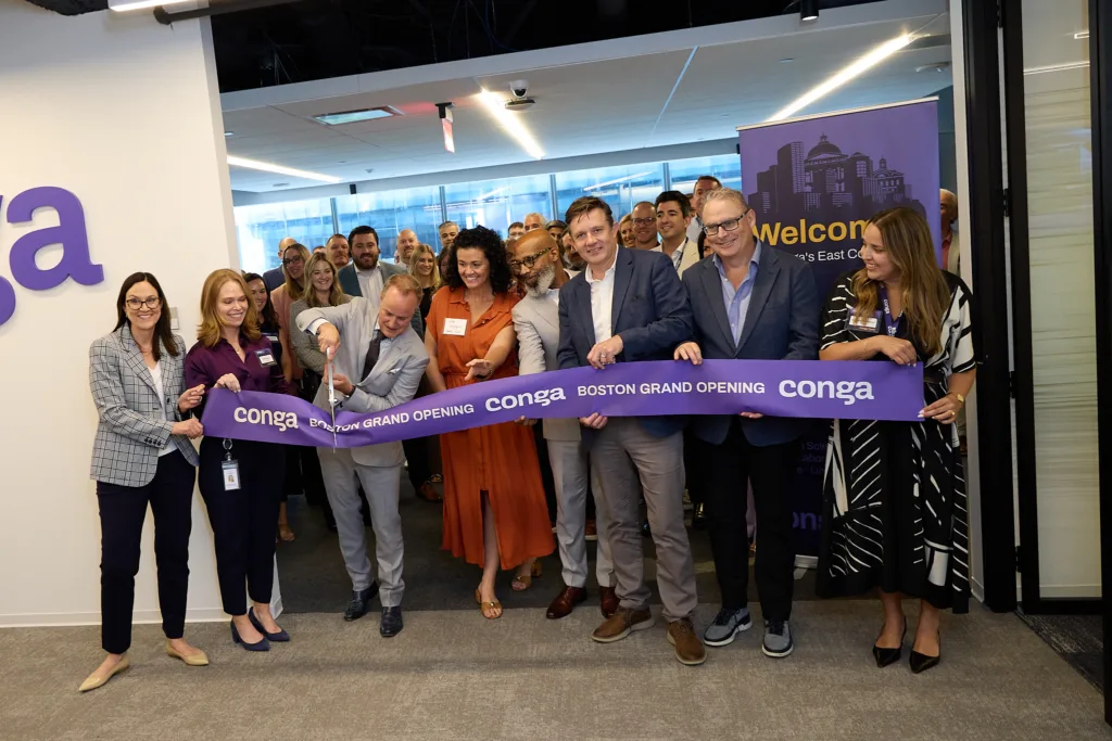 Left to Right: Celia Fleischaker, Chief Marketing Officer; Nikki Brewer Chief People Officer; Dave Osborne, Chief Executive Officer; Liza Gallagher (Charity), Executive Director, Shooting Touch; Donald Wright, City of Boston, Interim Chief Equity Opportunity and Inclusion; Rich Boylan, President and Chief Operating Officer; Kevin Pawsey, Chief Technology Officer, Belinda Overdeput, Chief of Staff