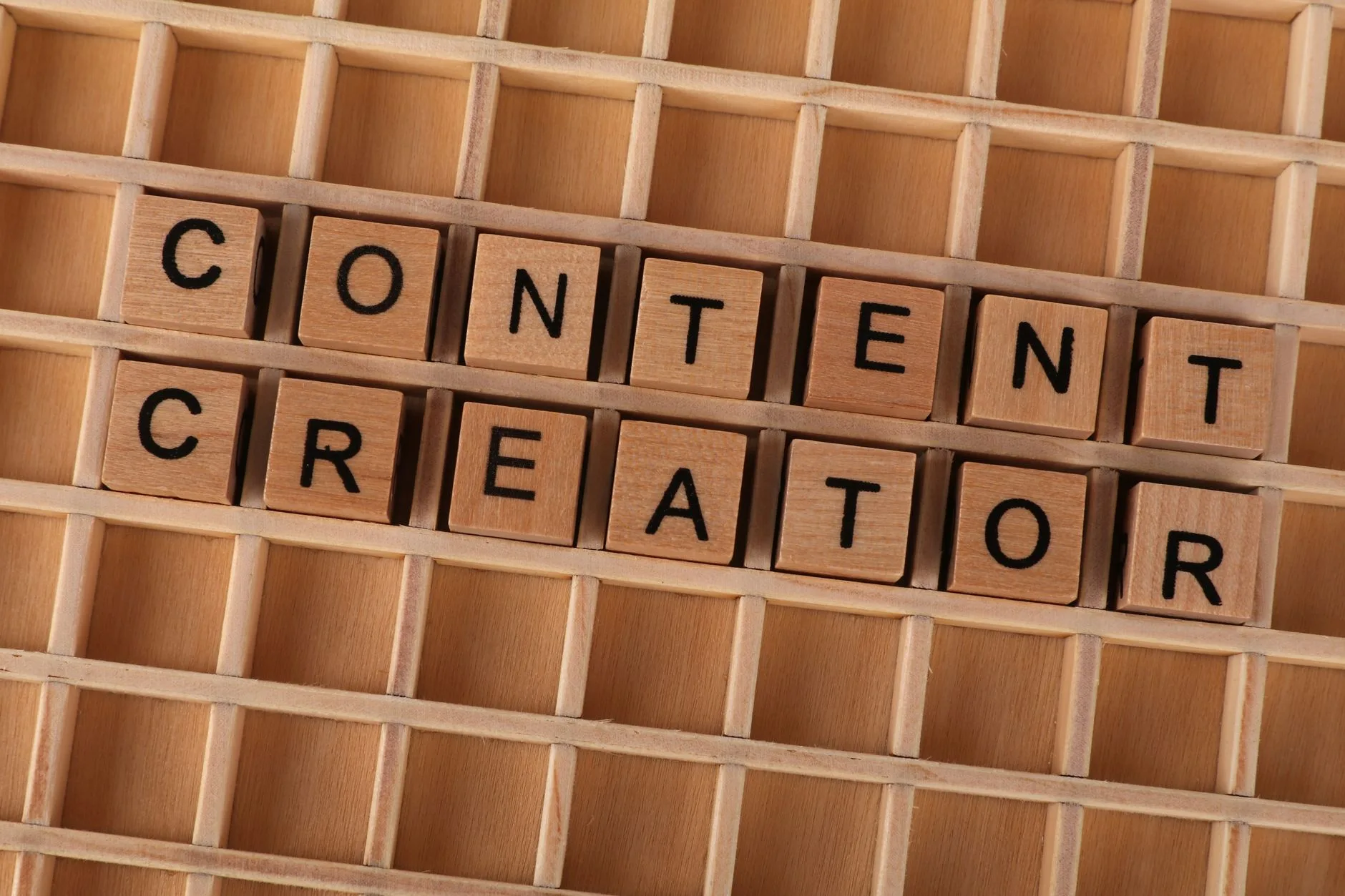 content creator block letters design