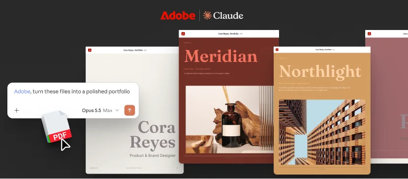 Adobe for Claude screenshots