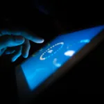 person using a touchscreen device