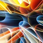 vibrant abstract light art with geometric patterns