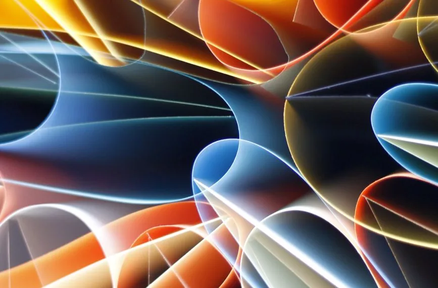 vibrant abstract light art with geometric patterns